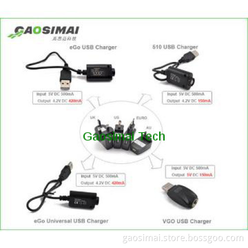 e cigarette charger with USB port car charger,adaptor and USB charger